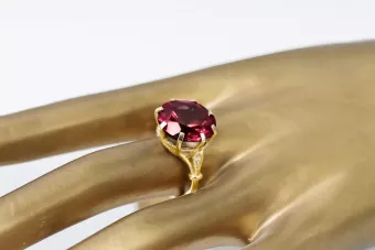  Rubín 14k žluté zlato Vintage craft vrc073y